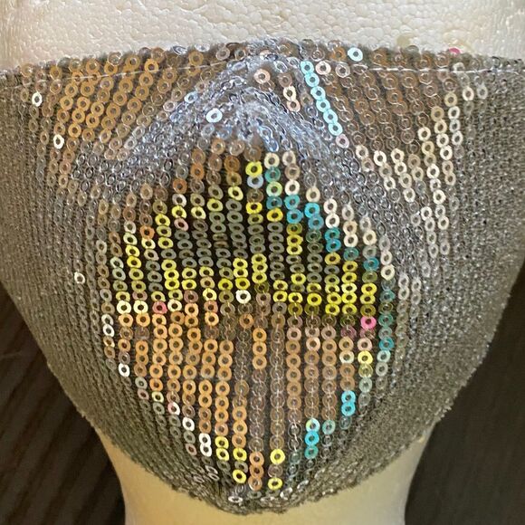 Silver Sequin Mask‎ NWT - Picture 2 of 8